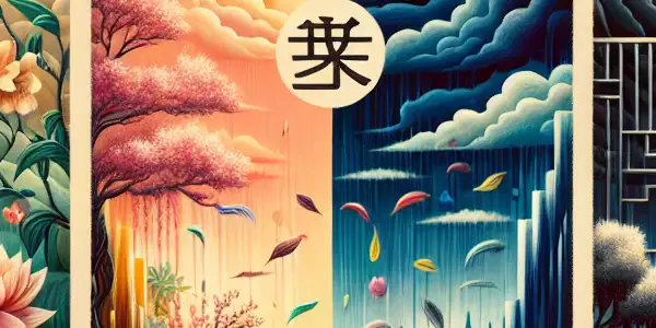 A tri-fold illustration depicting the emotional spectrum of language through positive, negative, and neutral word categories.