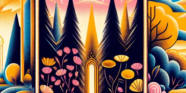 A tri-fold illustration depicting the emotional spectrum of language with sections for positive, negative, and neutral words.